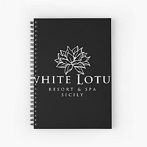 Spiral Notebook - The White Lotus (White)