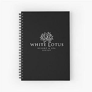 Classic White Lotus Spiral Notebook