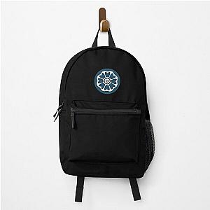 Blue and White The White Lotus Tile Backpack