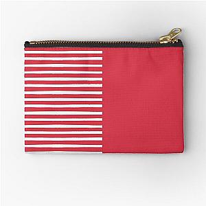 Red and white stripes effect Zipper Pouch