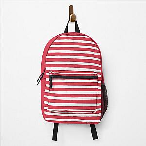 Red and white stripes effect Backpack