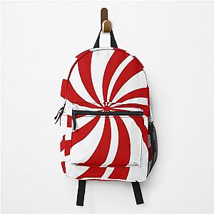 ugliest 1980s Merry Xmas red white swirls Christmas Candy Cane  Backpack