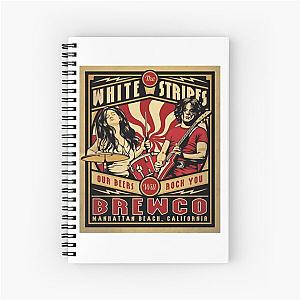 Retro white stripes  Spiral Notebook