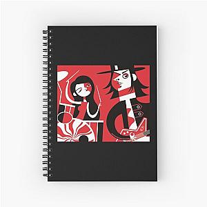 Black White  Red Spiral Notebook