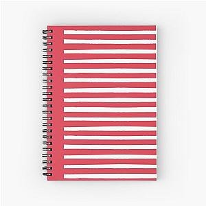 Red and white stripes effect Spiral Notebook