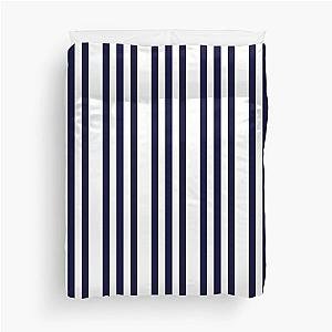 Navy Blue And White Stripes Duvet Cover