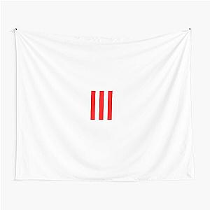 Red and white stripes - Pixel Field Series design Tapestry