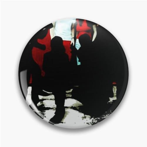 White Stripes Pin