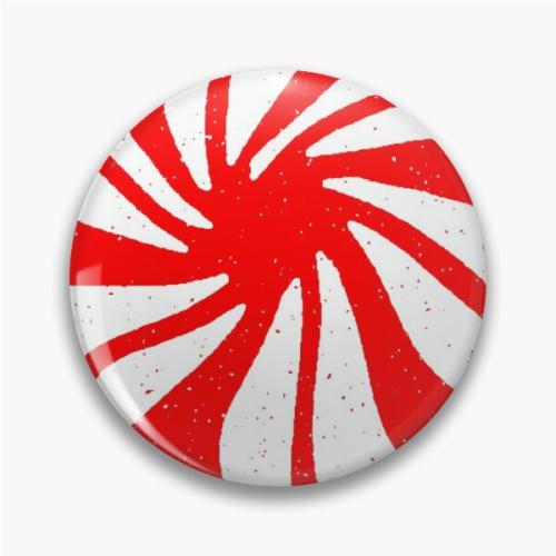 Masked - White Stripes Pin