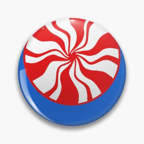 White Stripes Sticker Pin