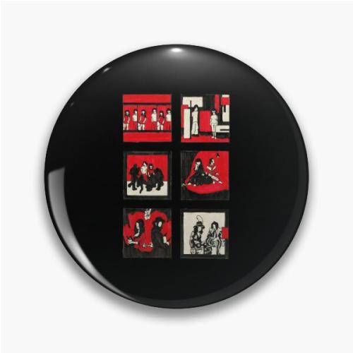 White Stripes Album Art Drawing Pin