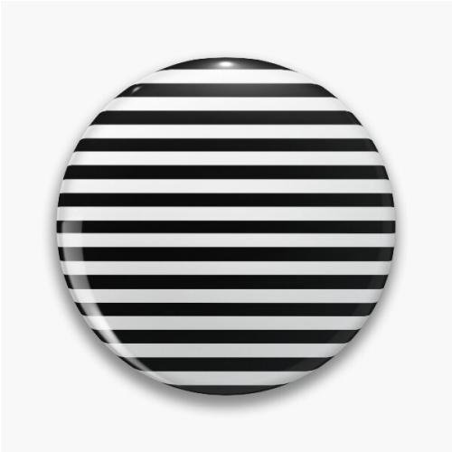 Black and White Stripes Pin