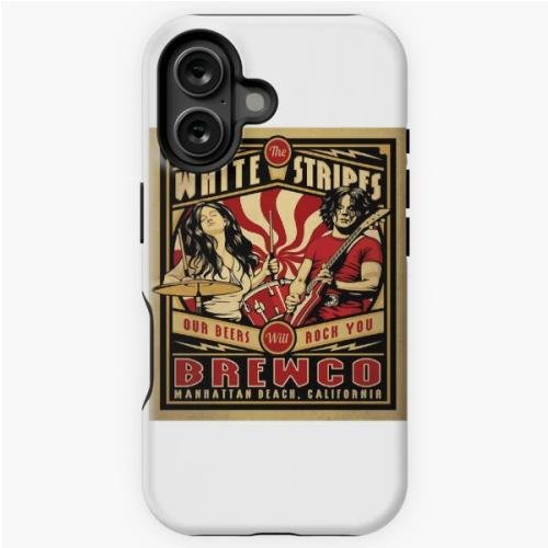 Retro white stripes  iPhone Tough Case