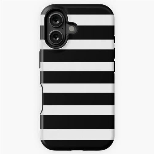 Wide White Stripes iPhone Tough Case