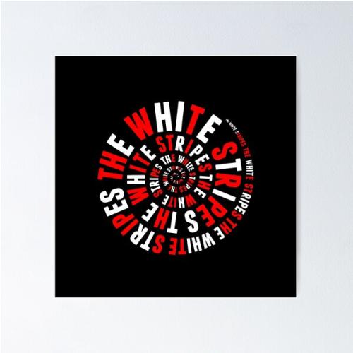 Circle White Stripes Poster