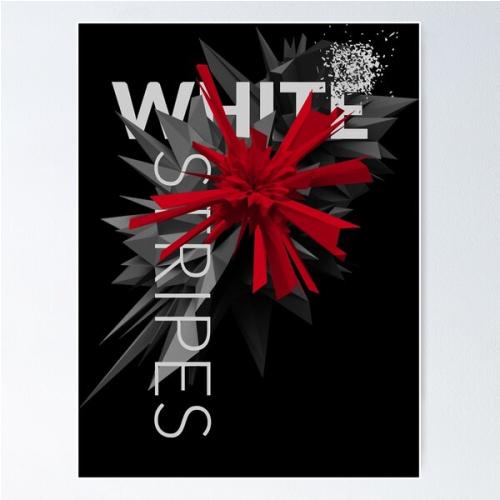 White Stripes Essential T-Shirt.png Poster