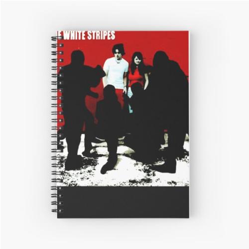 White Stripes Spiral Notebook