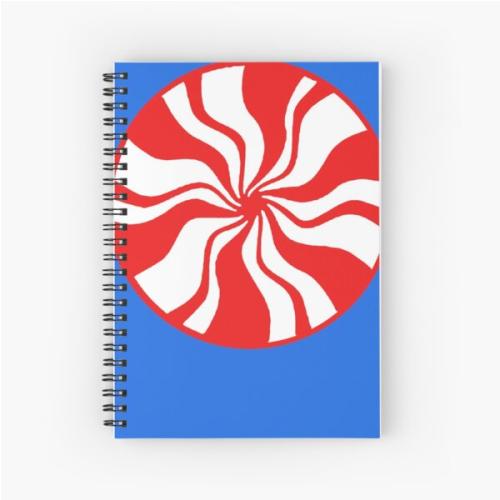 White Stripes Sticker Spiral Notebook