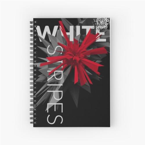 White Stripes Essential T-Shirt.png Spiral Notebook