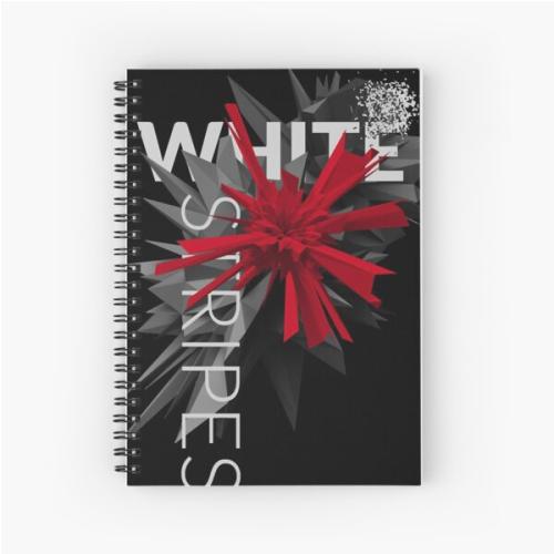 White Stripes Essential T-Shirt.png Spiral Notebook