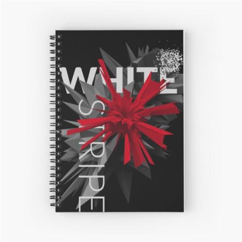 White stripes Spiral Notebook