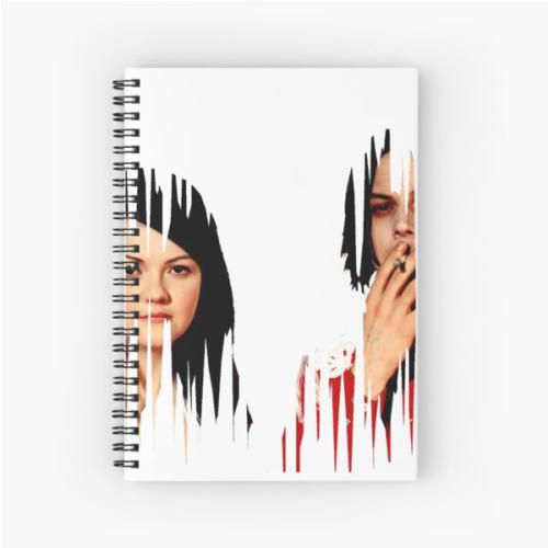 White Stripes Spiral Notebook