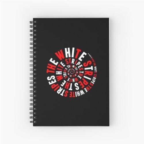 Circle White Stripes Spiral Notebook