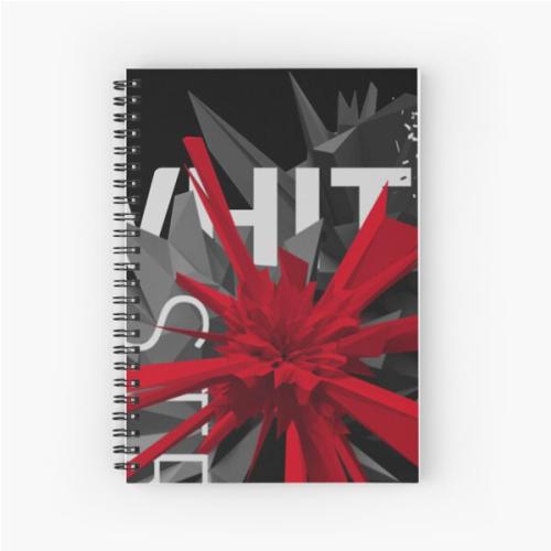 White stripes Spiral Notebook