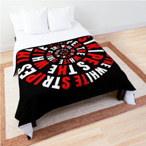 Circle White Stripes Comforter