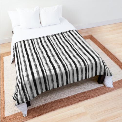 Black and white stripes Comforter