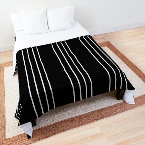 Black and White Stripes Comforter