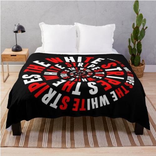 Circle White Stripes Throw Blanket