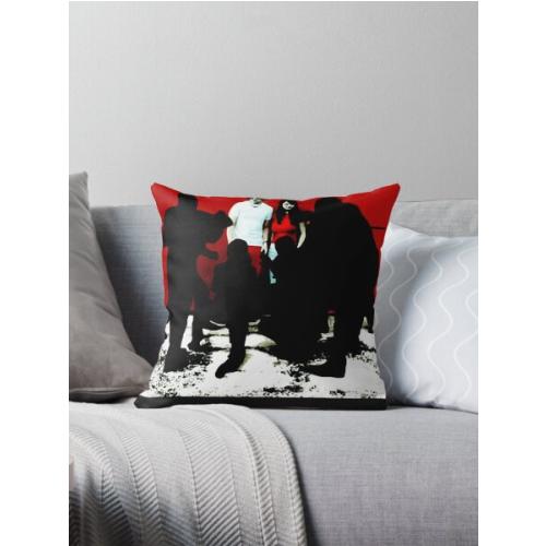 White Stripes Throw Pillow