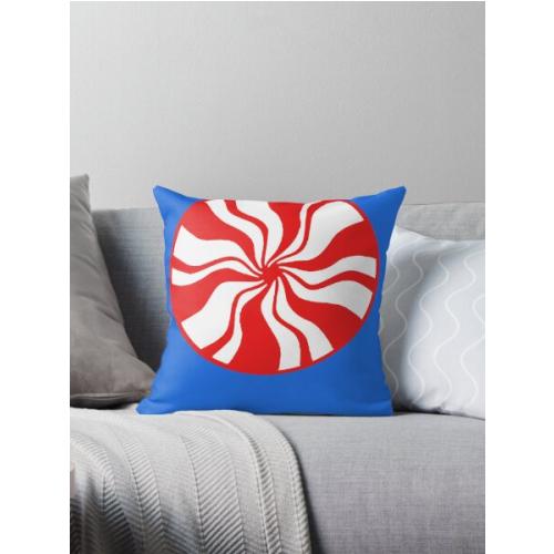 White Stripes Sticker Throw Pillow