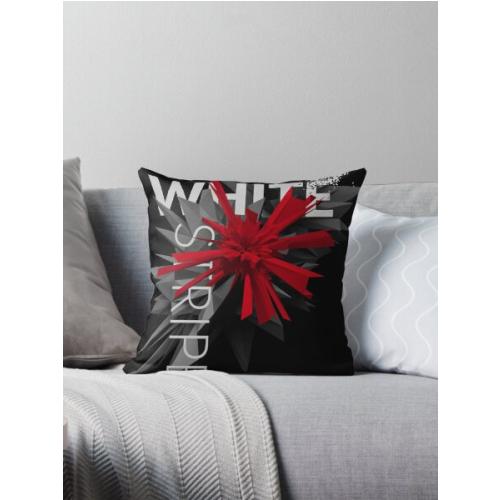 White stripes Throw Pillow