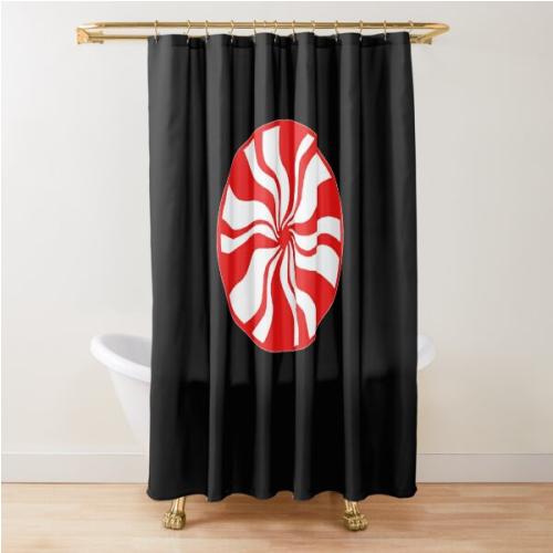 White Stripes Classic T-Shirt Shower Curtain