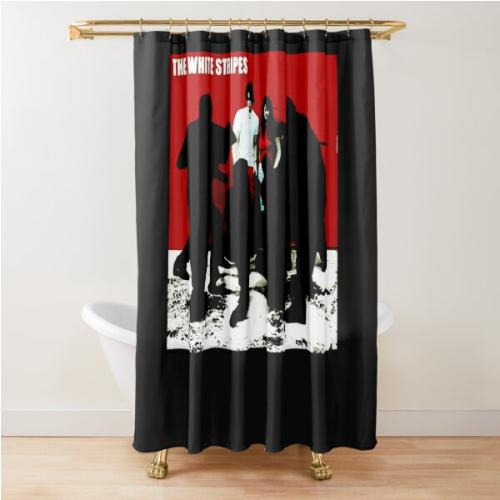 White Stripes Shower Curtain