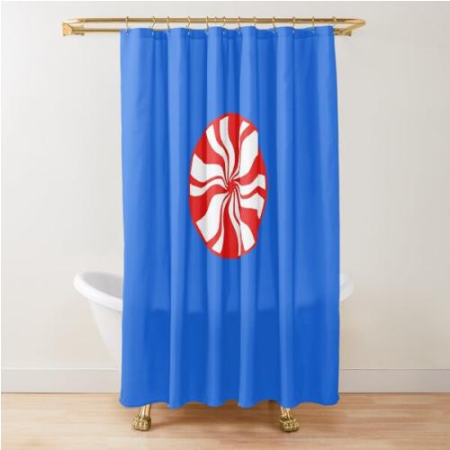 White Stripes Sticker Shower Curtain