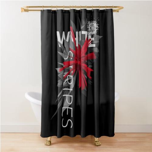 White Stripes Essential T-Shirt.png Shower Curtain