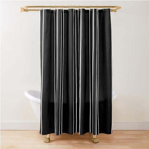 Black and White Stripes Shower Curtain