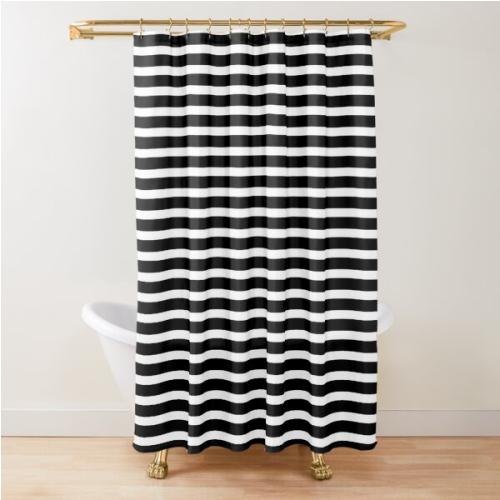 White Stripes Shower Curtain