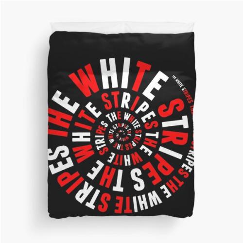 Circle White Stripes Duvet Cover