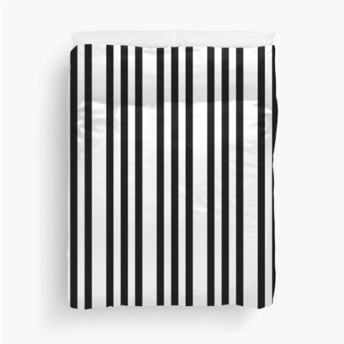 Black And White Stripes Duvet Cover