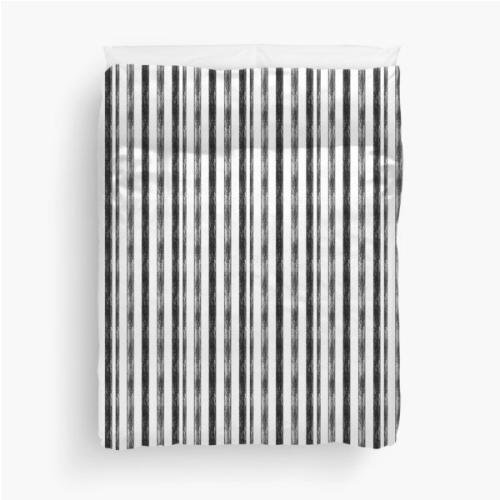 Black and white stripes Duvet Cover