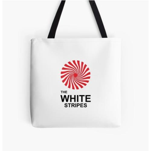 The White Stripes All Over Print Tote Bag