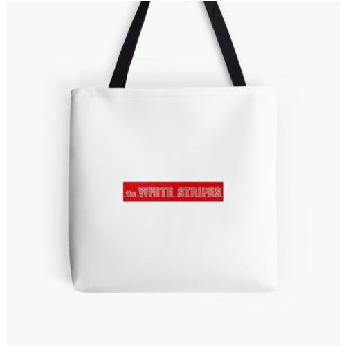 The White Stripes All Over Print Tote Bag