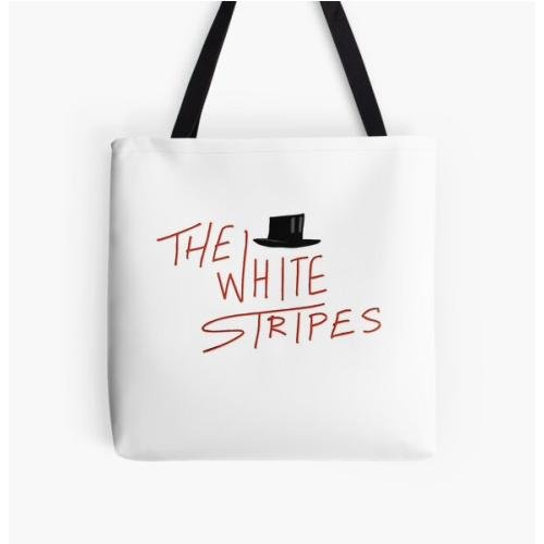 The White Stripes All Over Print Tote Bag