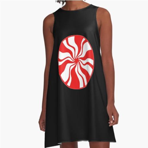 White Stripes Classic T-Shirt A-Line Dress