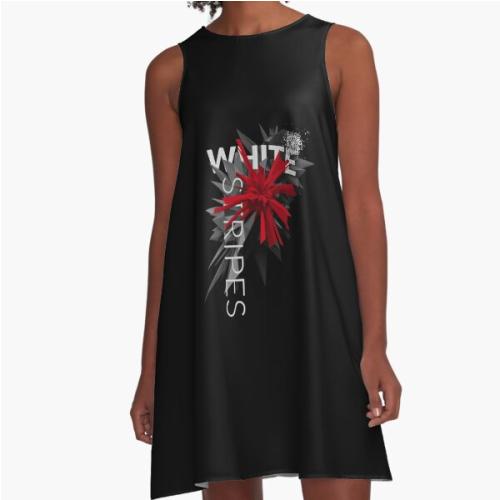 White stripes A-Line Dress