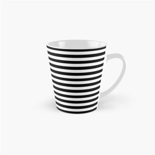 Black and White Stripes Tall Mug